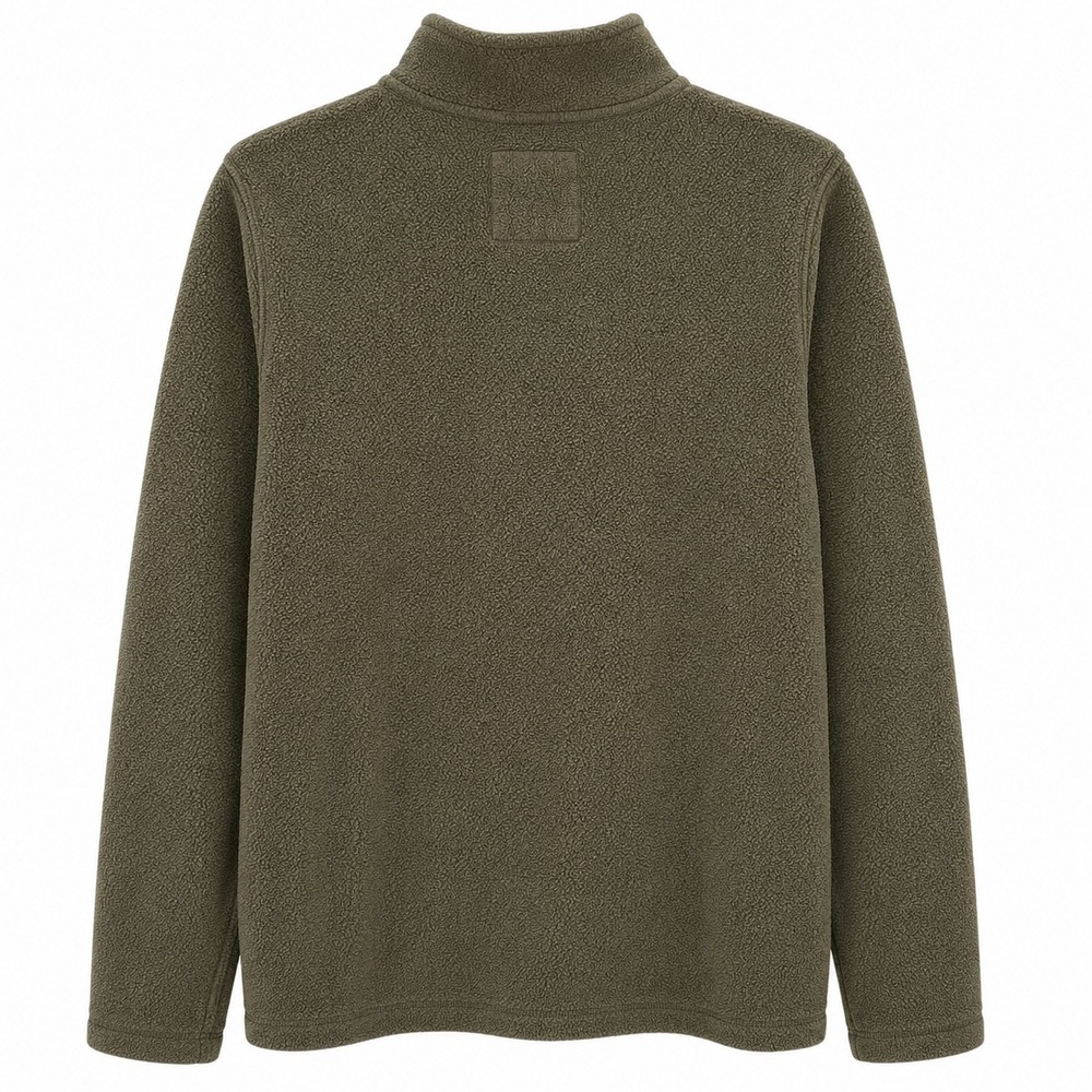 Free Fly Mens Medium Fleece Snap Pullover Olive Green Bamboo Performance Layer - Picture 2 of 5